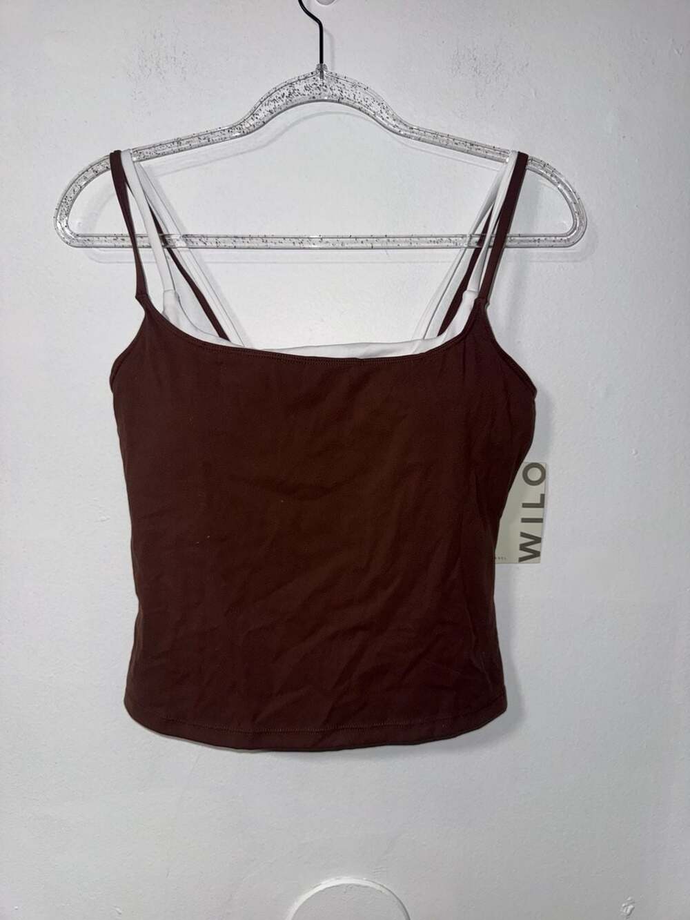Wilo The Label Double Strap Layered Camisole Tank Top Size L